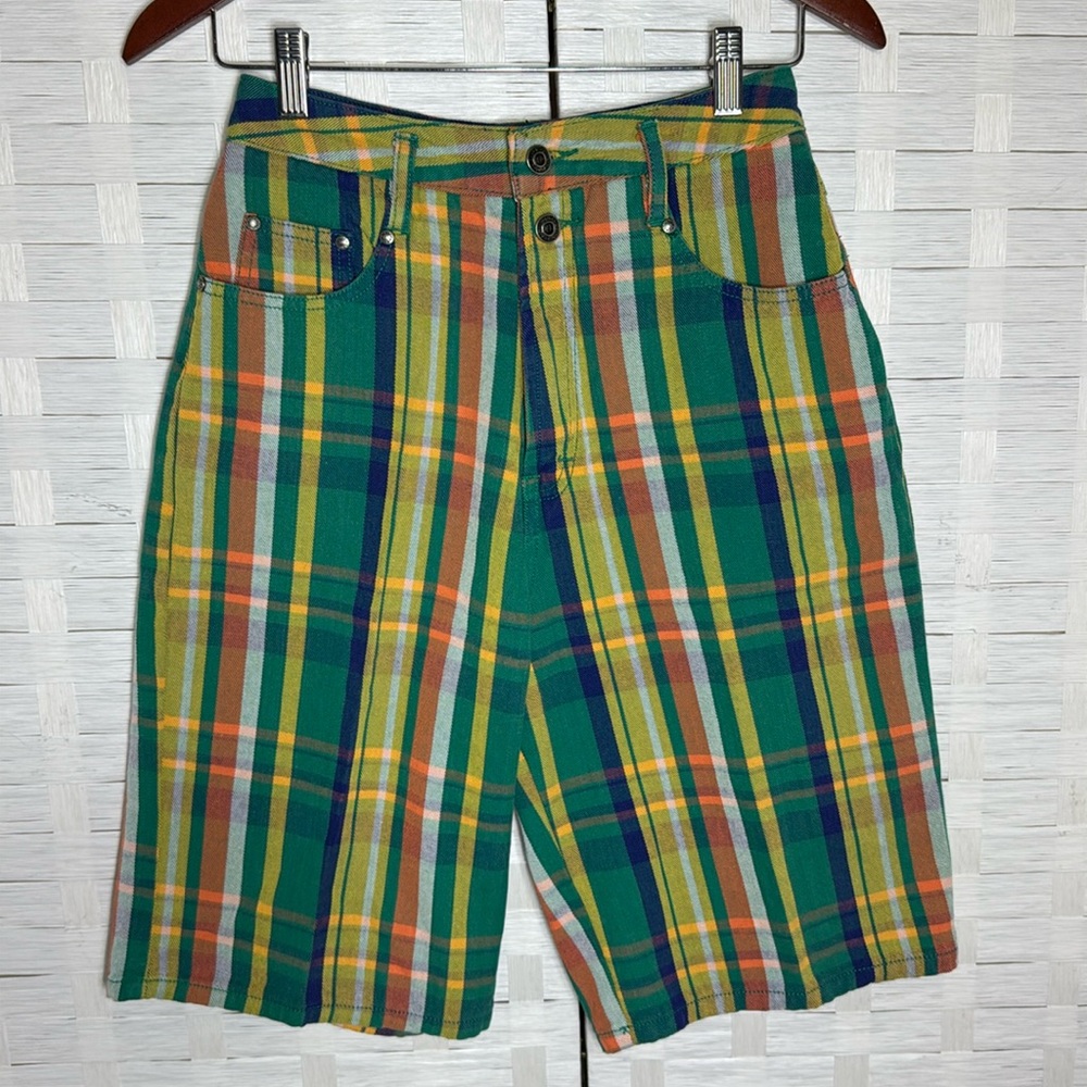 Vintage Colorful Union Bay Striped Bermuda 5 Pocket Shorts‎ Size 3/4